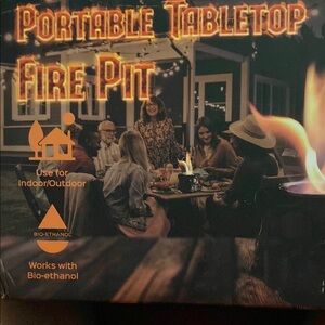 Portable Tabletop Fire Pit  3 faced skull head! Just in time for Halloween!